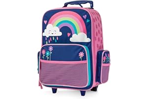 Stephen Joseph Kids Classic Rolling Luggage, Kids Luggage, Toddler Rolling Travel Carry On, Kids Suitcase with wheels,