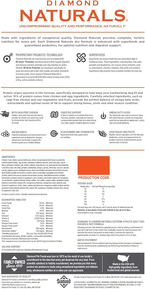 diamond athlete dog food