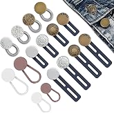 16 Pcs Button Extender for Jeans &amp; Pants | Adjustable Pants Waist Button Extenders 1-1.8 Inches for Women Men, 5 Colors Pant Waistband Expanders