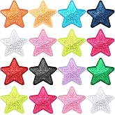 AUGSUN 30pcs Sequin Star Iron on Patches for Clothing | Colorful Shiny Star, Glitter Sew on Patches, DIY Embroidered Crafts, Clothing Jacket Pants Dress Backpack Hat Decorations