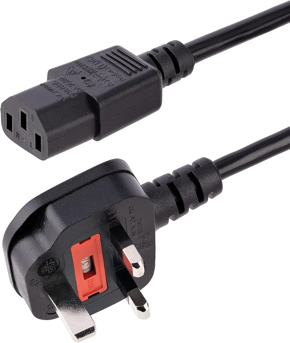 StarTech UK 10ft Power Cord BS1363 to C13 3m 18AWG Kettle Lead