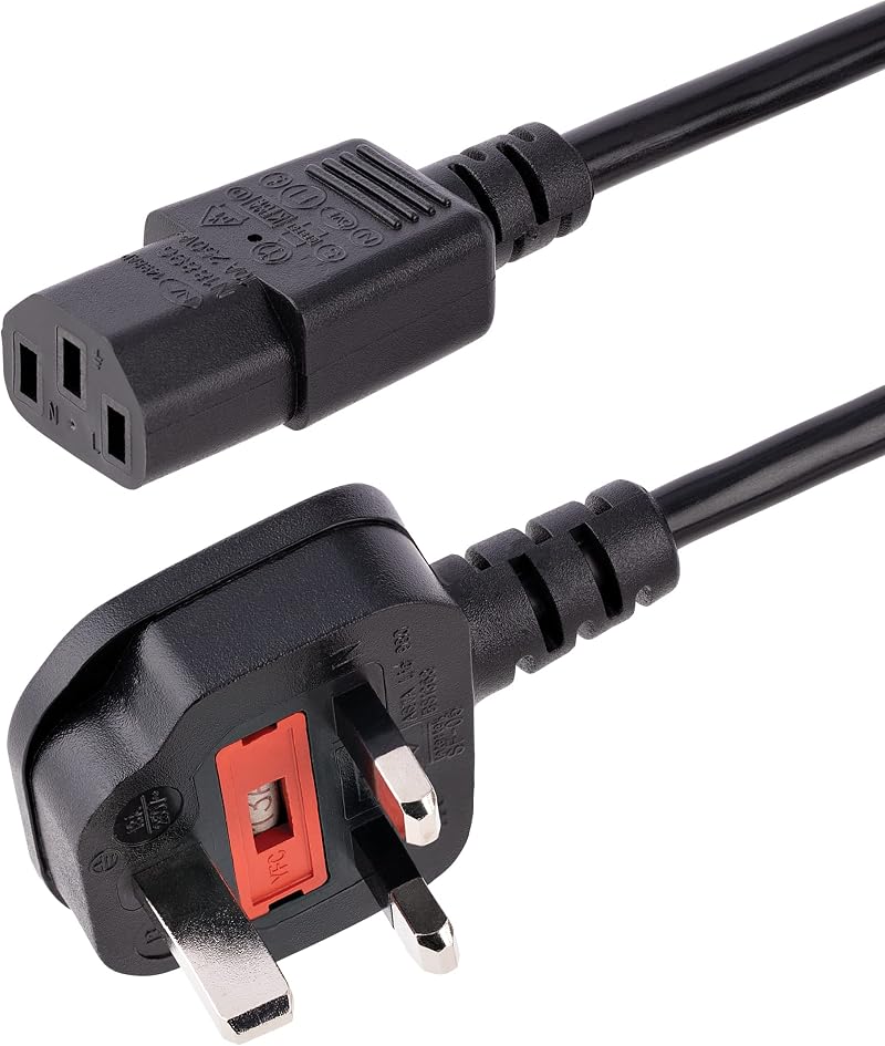 StarTech UK 10ft Power Cord BS1363 to C13 3m 18AWG Kettle Lead