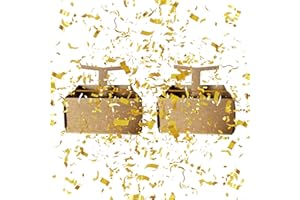ANONYSAUR Razzle-Dazzle, Confetti Explosion Gift Box Insert 3pk Gold (DIY). Show Them How Much You Cherish Them With Our Exploding Surprise Confetti Add-On. (Gold: 2 Pack)