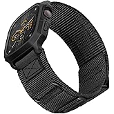 SUNFWR Bands Compatible with Apple Watch 44mm 45mm with Case,Rugged Sport Apple Watch Strap with Protective Cover for iwatch Series 9/8/7/6/5/4/SE for Men(Black Black Tags)