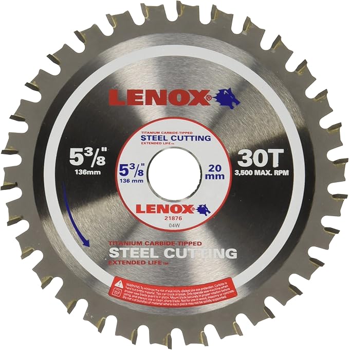 Lenox Tools 21876ST538030CT Metal Cutting Circular Saw Blade, 53/8