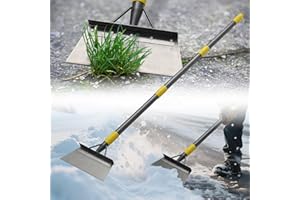 EUIJOIP Snow Ice Scraper, 60" Long Handle Heavy Duty Garden Flat Shovel, Multifunctional Cleaning Shovel, Floor Scrapers Stainless Steel Garden Tools Weed Scraper for Weeding,Scraping,Ice Removal,Lawn Edging