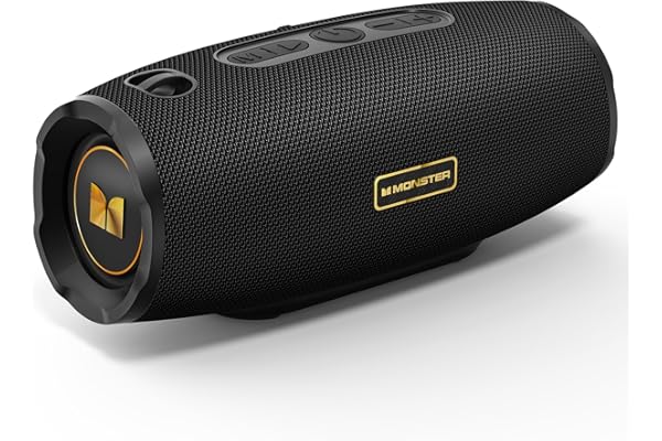 Monster S380 Bluetooth Speaker, Portable Speaker with 40W Stereo Sound, Bluetooth 6.0, 20H Playtime, IPX6 Waterproof, TWS Pai