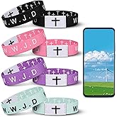 Meajjew Daily Bible Verse WWJD Bracelet, Christian Jesus Bracelet for Women Men, Jesus Gift Wristband, WWJD Bracelet - What Would Jesus Do Bracelet