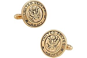 CUFF-DADDY USA Military Cufflinks for Veterans with Travel Presentation Gift Box