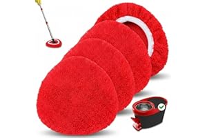 Baderke 4 Pack Microfiber Mop Heads Replacements Microfiber Spin Mop Replace Heads Reusable Refills Pads Duster Replace Washa