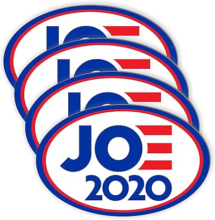 Amazon Com Work House Signs 4 Pack Joe Biden For President 2020 Bumper Sticker Decal Oval 5 5 X3 5 Car Sports Outdoors