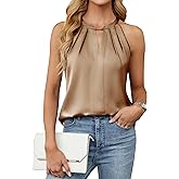 Blooming Jelly Womens Summer Tank Tops Satin Business Dressy Casual Blouses Sleeveless Halter Trendy Work Shirts 2026
