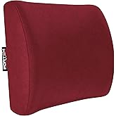 FORTEM Lumbar Support Pillow for Office Chair, Lumbar Support Pillow for Car, Back Rest for Gaming, Memory Foam Pillow, Desk Chair Cushion, Breathable & Washable Cover, Adjustable Straps