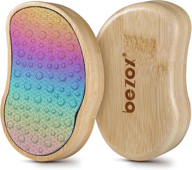BEZOX Foot File and Callus Remover with Wooden Handle - Stainless Steel File