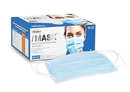 Download Free Amazon Com Pac Dent Imask Premium Medical Grade Astm Level 2 Face Masks Certified By Nelson Labs Blue 50 Pack Industrial Scientific PSD Mockup Template