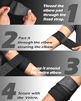 EVO Fitness Elbow Support Wraps 47 inch – Breathable Cotton Elastic view 3
