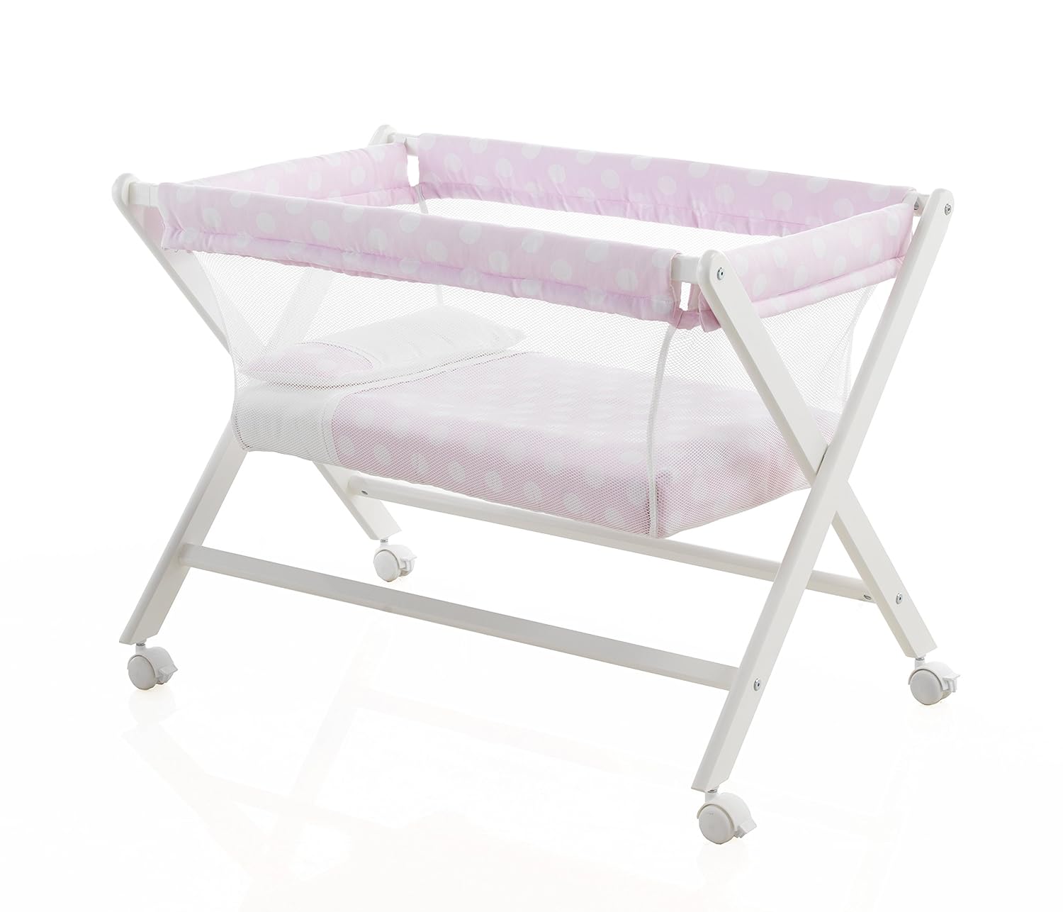 Takta 980 Topos02 - Minicuna de tijera rejilla, color rosa: Amazon ...