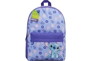 Disney Stitch Backpack for Girls Teens School Bag Kids Book Bag School Supplies Gifts (Purple)