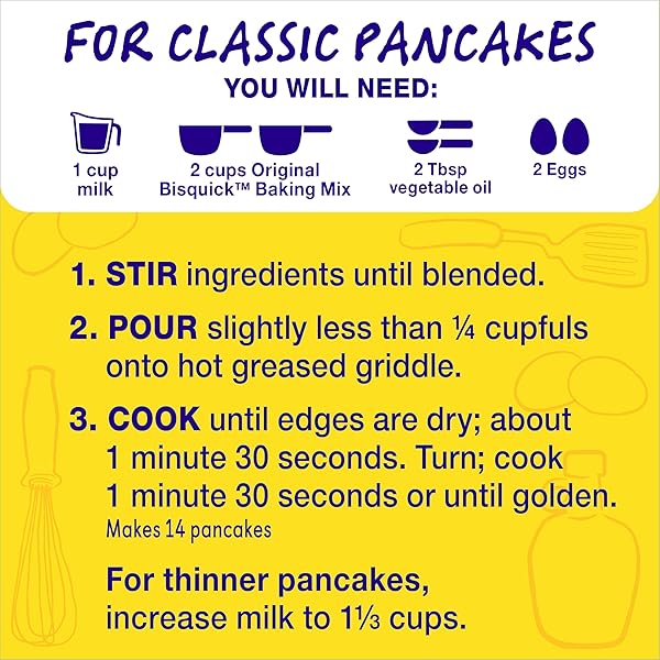 BETTY CROCKER BISQUICK PANCAKE AND BAKING MIX, ORIGINAL, MAKES ABOUT 60 PANCAKES, 40 OZ