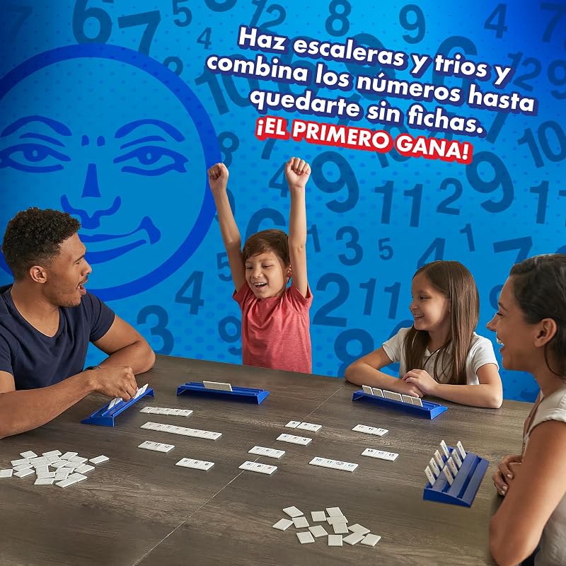 , Rummikub Original, 4 Jugadores, Juego De Mesa+6 Años, Juegos De Mesa Adultos Y Niños, Juego Estratégico De Fichas, Juego De Números De Estrategia para De 2 a 4 Jugadores(64550400)
