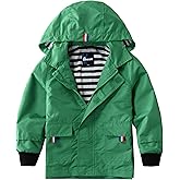 Hiheart Boys Girls Waterproof Hooded Jackets Cotton Lined Rain Jackets
