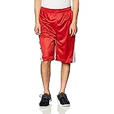 Southpole Mens Athletic Gym Basketball Mesh Shorts with Pockets, Inseam 12", Quick Dry, Breathable