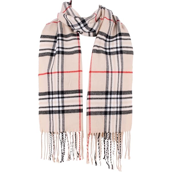 Wrapables Plaid Winter Scarf And Beanie Set – Warm Knitted Scarf & Hat For Women, Acrylic, Multiple Colors - View #3