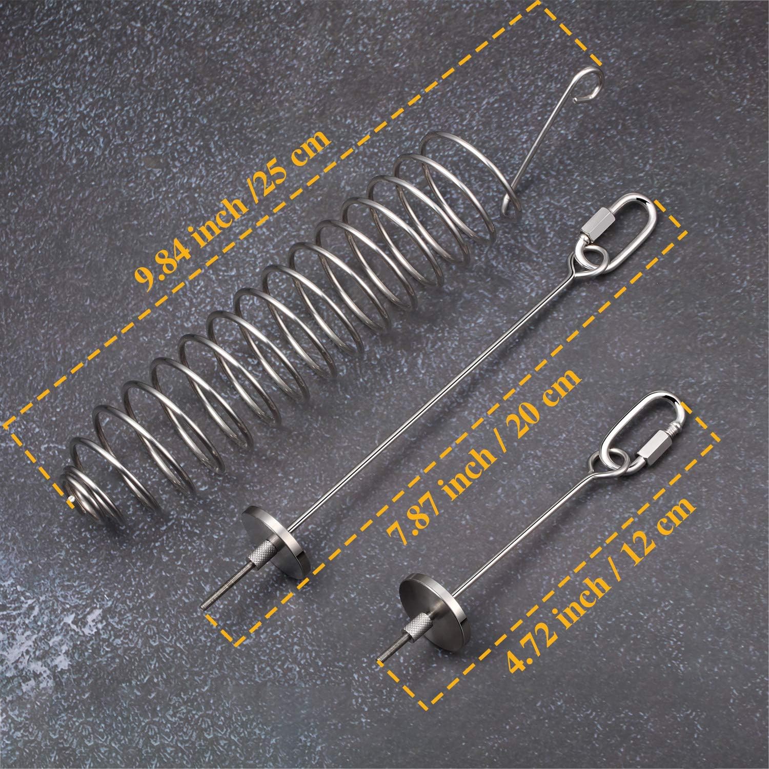3 Pieces Bird Food Holder Stainless Steel Parrot Hanging Vegetable Fruit Feeder Bird Treat Skewer Include 2 Pieces Small and Large Fruit Fork and a Food Basket - Image 3