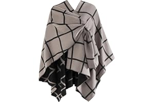 fauson Shawl Wraps for Women - Open Front Ponchos for Women for Fall Winter Pashmina Scarf