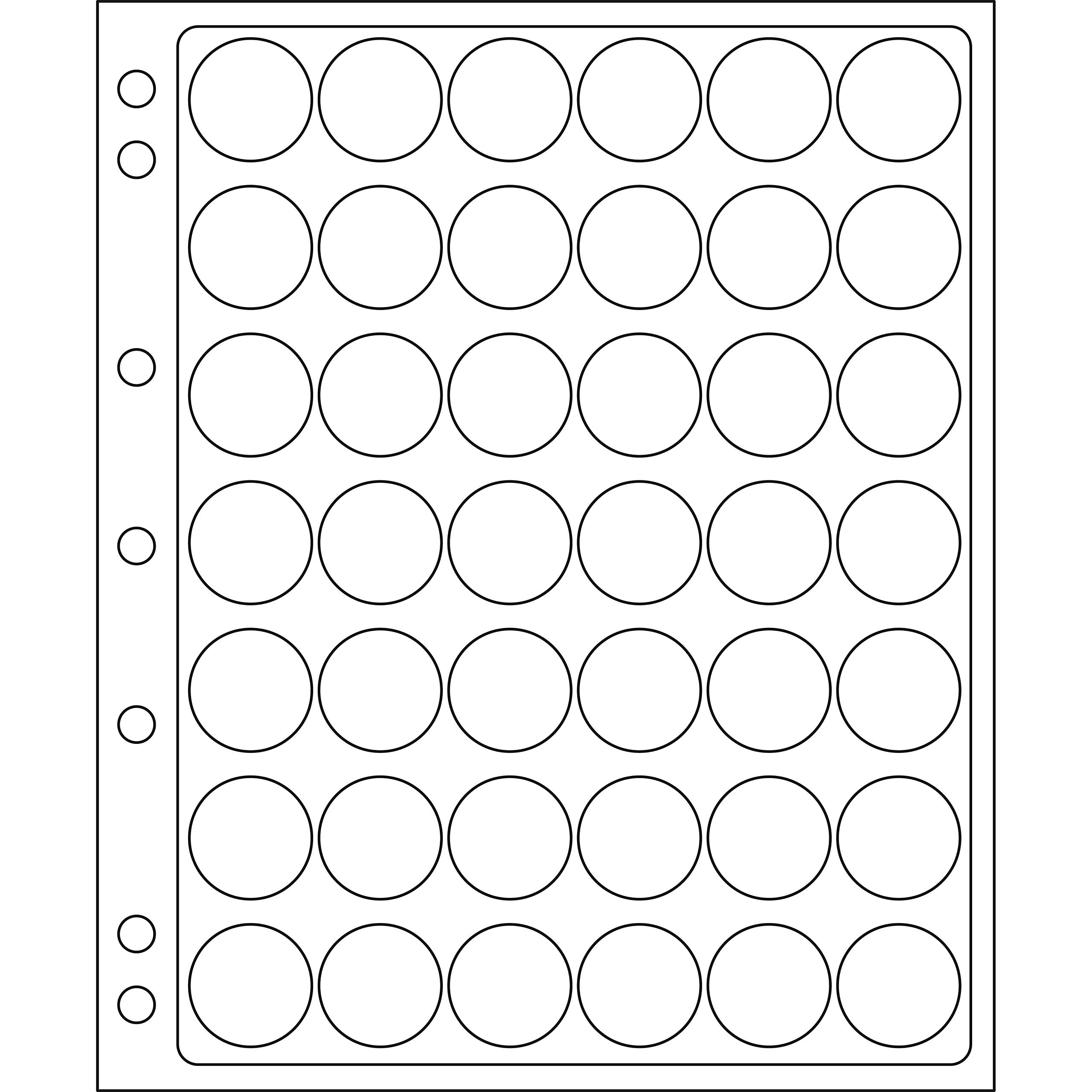 Leuchtturm1917 ENCAP plastic sleeves champagne and bottle caps 42 pieces Transparent