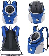 M MUNCASO Dog Carrier Backpack Small Pet Travel Bag Blue S Breathable Head-Out view 7