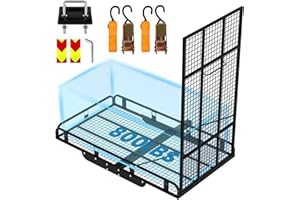 WETOXL 50 x 28.3 x 5.1 in Hitch Cargo Carrier, 800lb Capacity Trailer Hitch Mount Aluminum Cargo Basket with Folding Ramp, Luggage Carrier Rack Fits 2" Hitch Receiver for SUV Truck Pickup (Black)