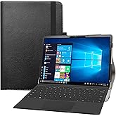 Bige for Latitude 7320 Detachable Case,PU Leather Folio 2-Folding Stand Cover for Dell Latitude 7000 7320 Detachable 13" 2-in-1 (2021) Tablet (Not fit Other Dell Laptop),Black