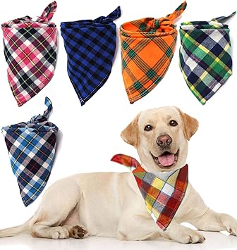 Asoonyum Reversible Dog Bandana Collar Thanksgiving Christmas Puppy Scarf Triangle Turkey Pet Saliva Bibs Double Sided 2 Pattern Red Gold For