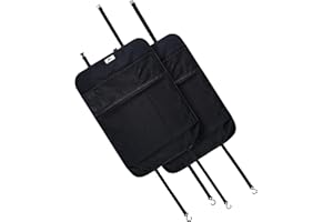 Gorla Gear Black Heavy Duty Kick Mats Back Seat Protector 2 Pack Car Seat Organizer Protection from Booster Seat Baby Toddler Kids Kicking Upgraded Bungee Hooks Universal Fit in Auto Trucks Vans SUV