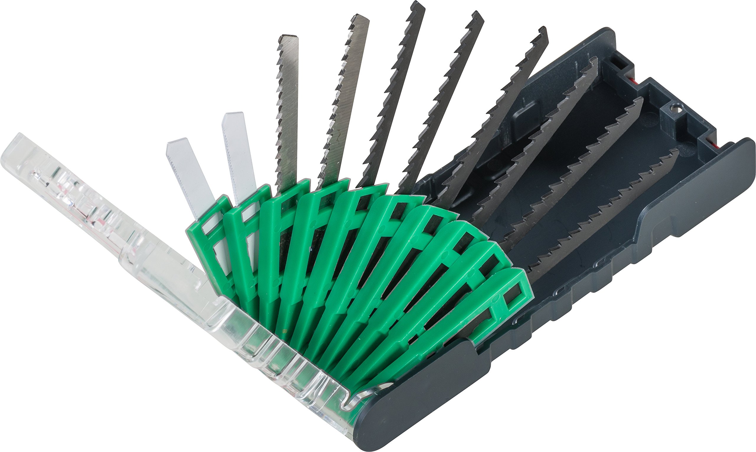 kwb PowerBox Stitch sawl Set for cuts in Wood and Metal - Saw Blade Set, 10 Pieces