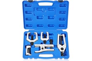 DAYUAN 5pcs Professional Front End Service Tool Kit Blue, Pitman Arm Puller, Ball Joint Separator Tie Rod Remover Tool