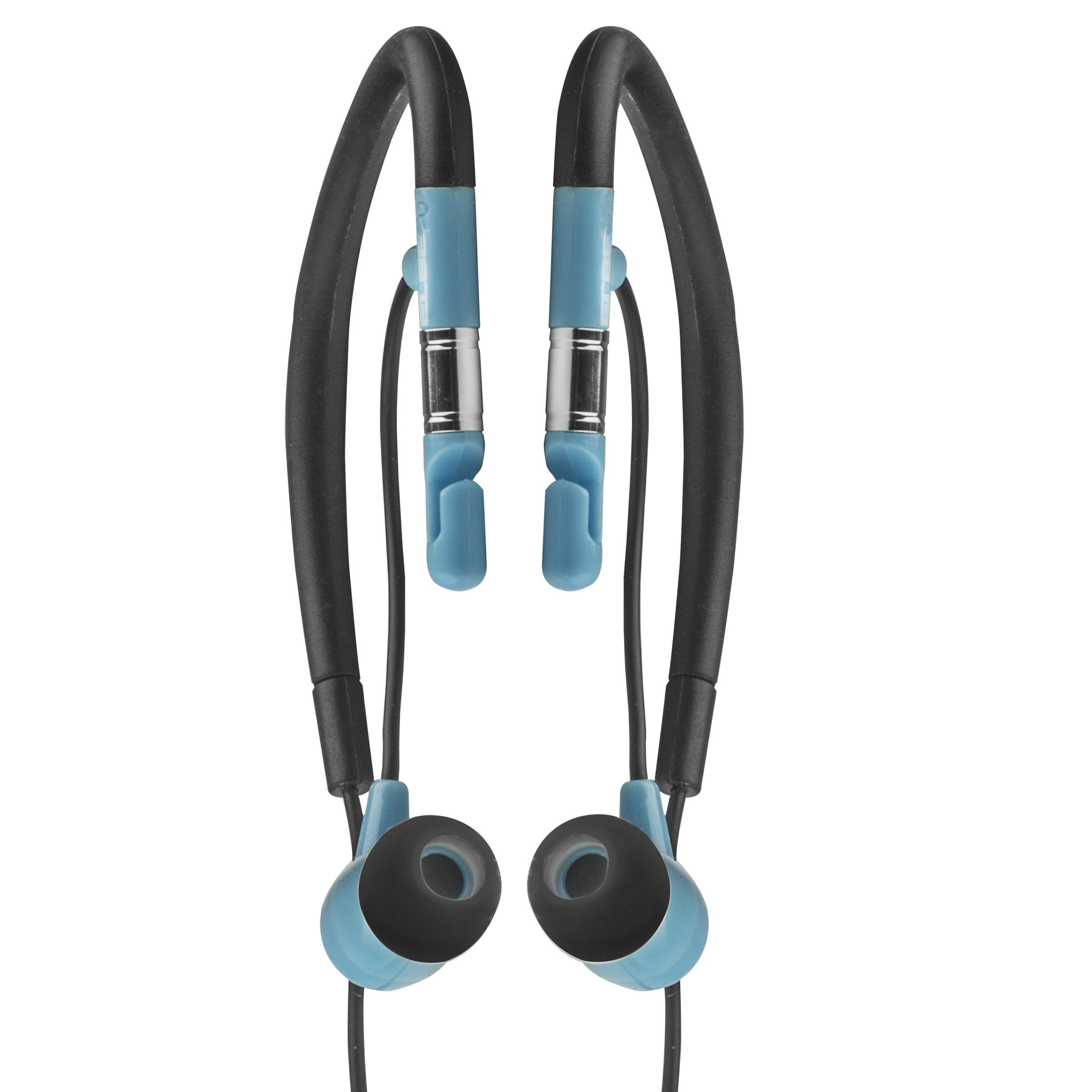 ELBE AU-009-DEP – Water Resistant Sports In-Ear Headphones – Black and Blue