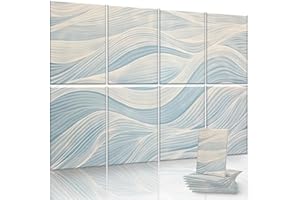 JaneTech 8-Pack Art Acoustic Panels Sound Absorbing Panels, 48x32 Inch Decorative Acoustic Panels, Sound Absorbing Wall Art with Nano Glue for Recording and Home Studio, Office,Conference
