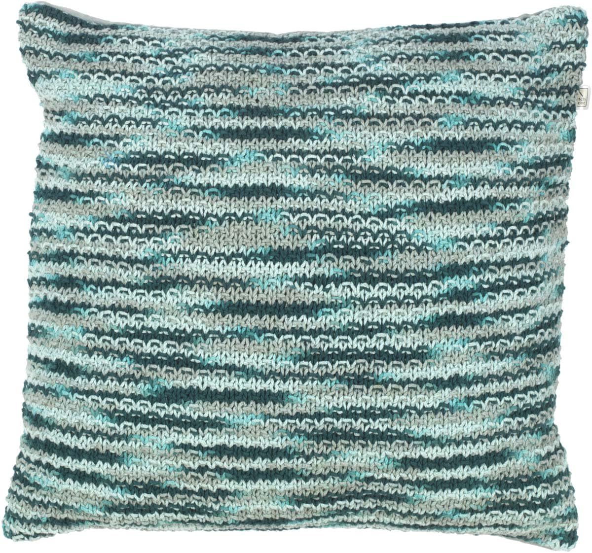 Dutch Decor Cushion Judit 45x45 cm jade/multi - Throw pillow - Decorative cushion - Cushion with inner pad - With zipper
