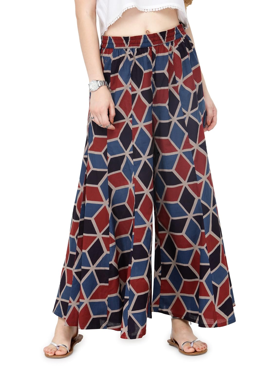 varanga multi pure cotton printed palazzo kff-var21034