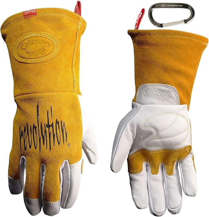 Amazon Co Jp Caiman 耐熱グローブ アメリカ特許デザイン Revolution メーカー正規品 キャンプ用品 焚き火台 耐熱手袋 キャンプ てぶくろ 耐熱 焚き火グローブ 焚き火 手袋 キャンプ 手袋 レディース キャンプ ナイフ キャンプ グローブ 鉈 薪割り キャンプ 溶接