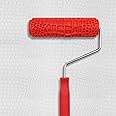 YGFRSTO Patterned Paint Roller 7'', 3D Embossing Rubber Roller for Wall Decoration, DIY Pattern Texture Tools, Household Wall Painting (Crocodile Pattern)