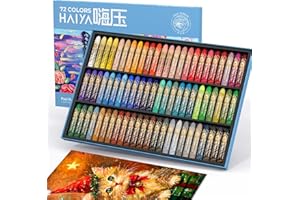 Paul Rubens Oil Pastels Set - 72 Vibrant Colors, Ultra-Soft and Creamy Texture, Easy to Blend for Artists and Beginners - Bullet Head Design for Drawing, Painting, Sketching - New Packaging