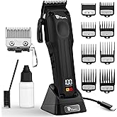 Fagaci Professional Hair Clippers for Men with Superior Precision, 5X Longer Sharpness Professional Barber Clippers Cordless with 2 Blades Fade & Taper, Brushless Motor Mens Hair Clipper Cordless Set