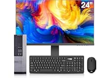 Dell OptiPlex 7010 Desktop Computers with 24 inch Monitor PC Bundle, Intel Core i7-3770 3.4GHz, 16GB Ram New 1TB SSD, Intel A