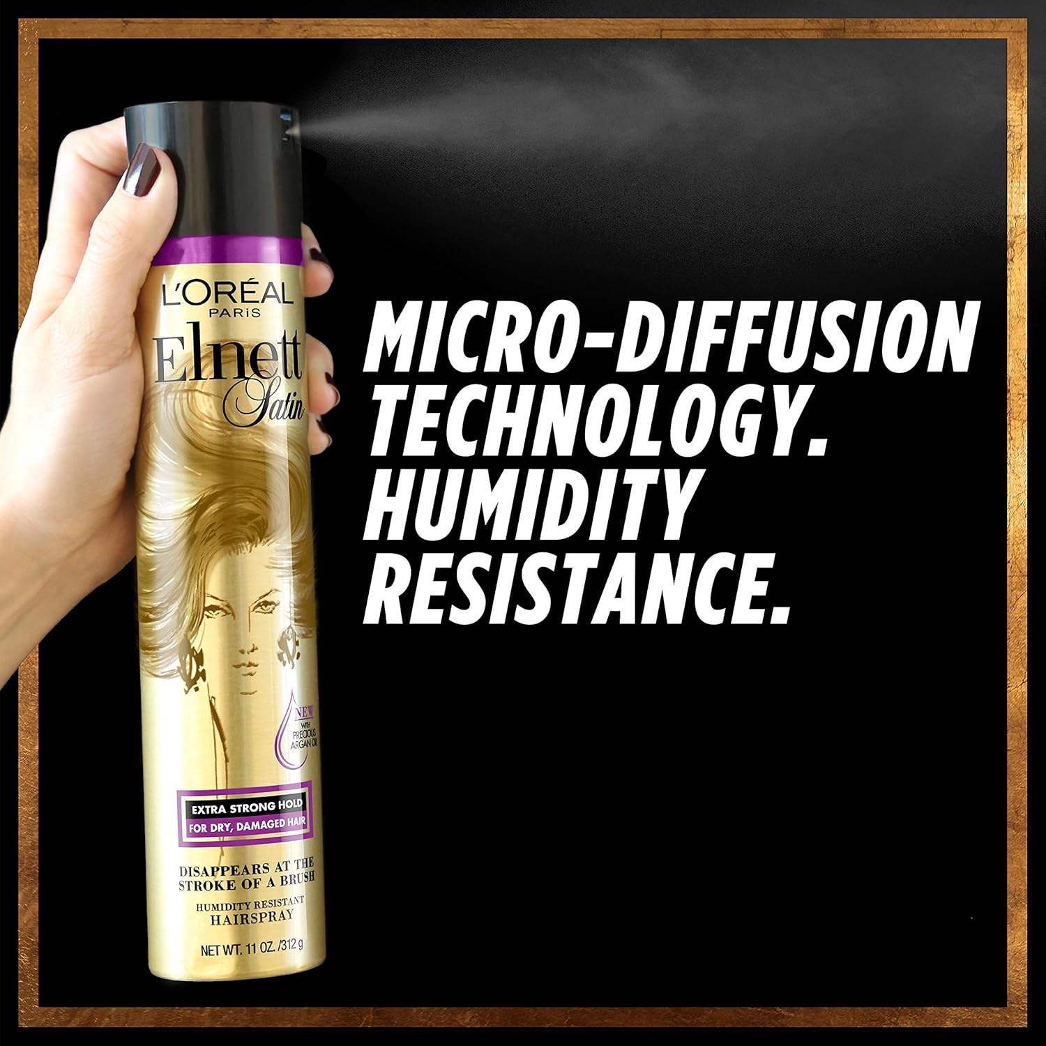L'Oreal Paris Elnett Satin Hairspray Extra Strong Hold Unscented 11 oz. (Packaging May Vary) : Hair Sprays : Beauty