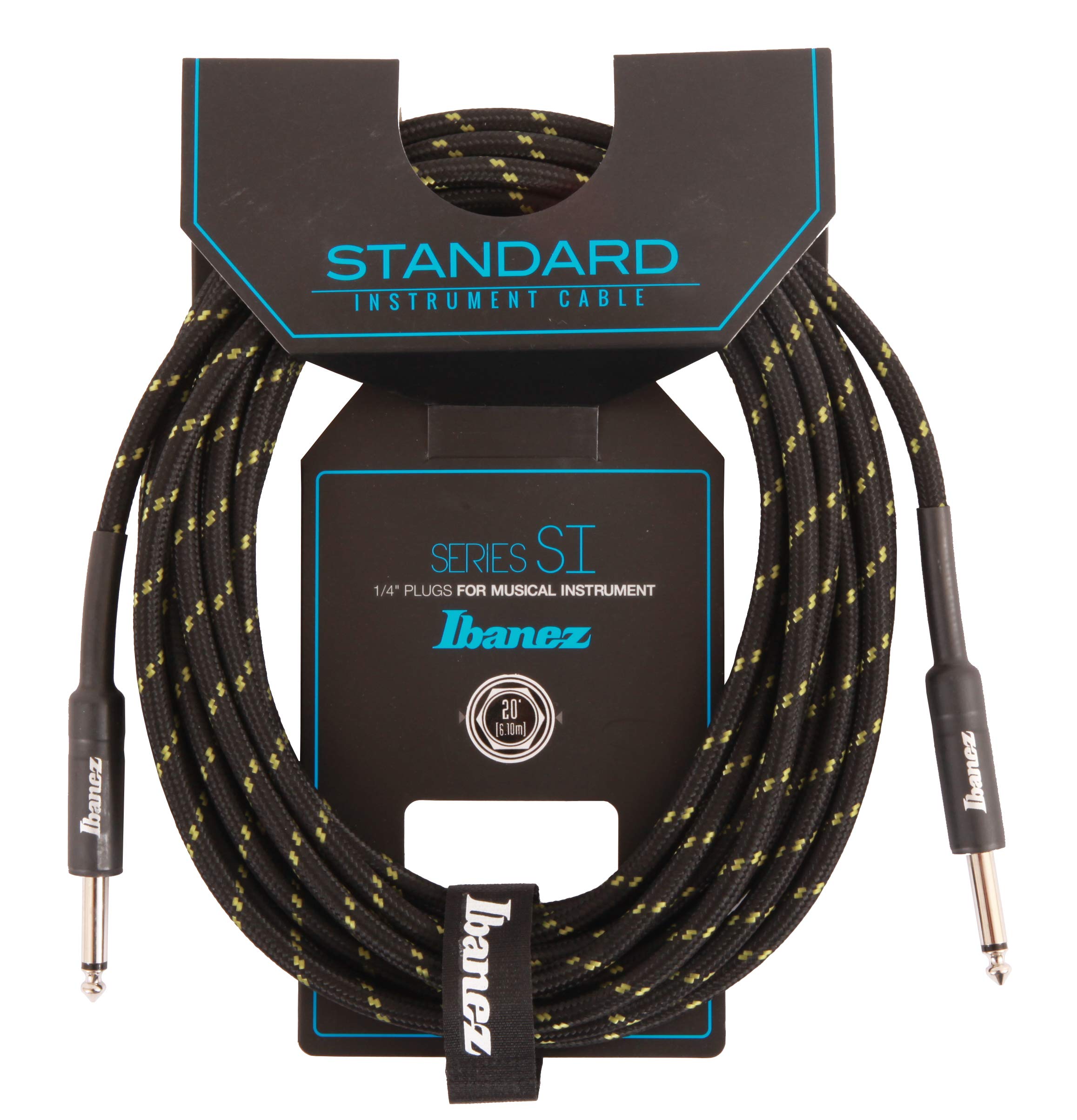 Ibanez SI20-BG 20 ft 2 Straight Plugs Standard Woven Instrument Cable - Beige — image 1