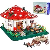 Bibilock 2233PCS Mushroom House Building Blocks,Creative Ideals Treehouse Building Blocks, Best Present for 6+ Boys, Girls or Adults