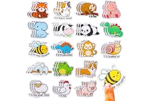 LOYOSEL 54 PCS Calm Strips Anxiety Sensory Stickers, Fidget Stickers with Rough Texture, Sensory Strips Anxiety Stickers Calming Strips(Animal 54pcs)